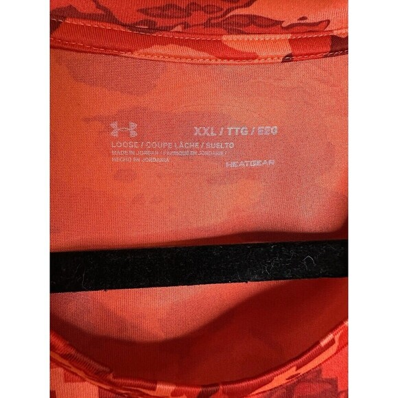 Under Armour Shirt Mens Size XXL Red T-Shirt UA Tech ABC Camo Short Sleeve Venom - Picture 3 of 6